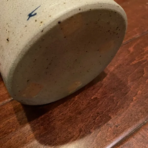 Rowe Pottery Works 1994 Vintage Blueberry Basket Salt Glaze Crock 8” - Picture 4 of 4